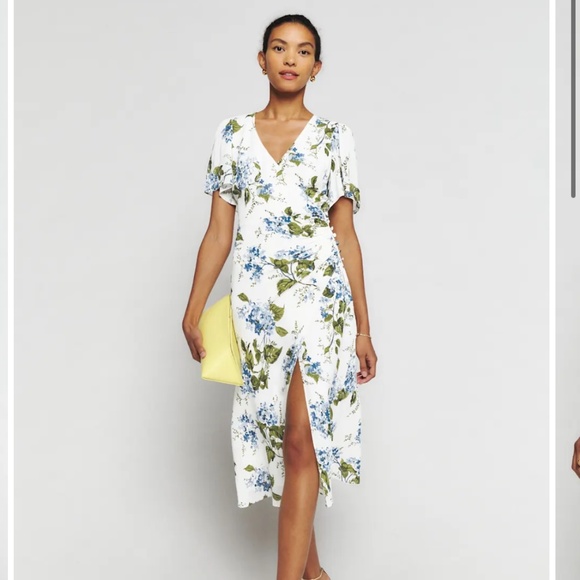 Reformation Breanna Dress Riviera - Size 2 - Picture 1 of 4